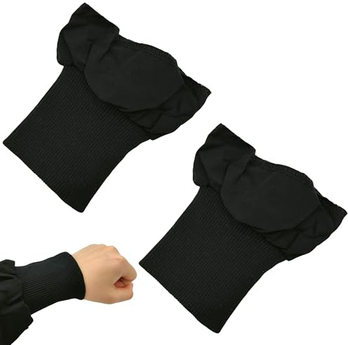 Niuhong Puño Punto Mangas Punto Elástico Tela Manguera Puño Puños Acanalados Punto Reparación Reemplazo Ropa Coser La Extensión Para Chaqueta Abajo Chaqueta Abrigo Suéter (negro)