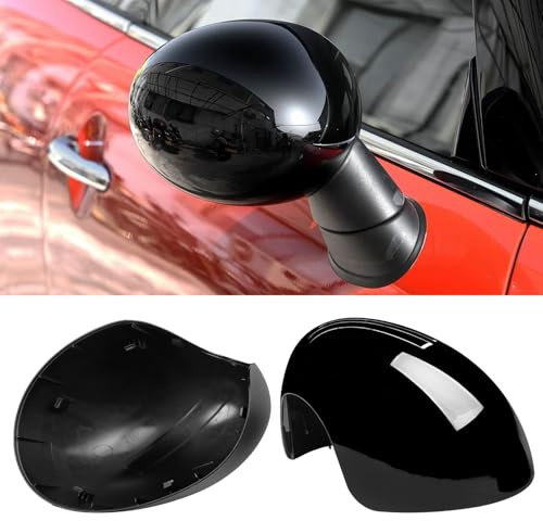 TTCR-II 2 PCS Carcasa Retrovisor Compatible con Mini Cooper F54 F55 F56 F57 F60 2016-2019, F55 Cubiertas de Repuesto F56 Tapas de Espejo Mini F57 Carcasa Espejo 51167401230/51167401229-Negro