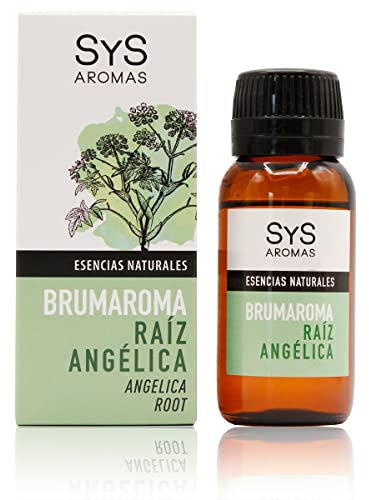 SYS Aromas Esencia Hidrosoluble Raíz Angélica - Aroma Herbal y Balsámico - Fragancia Natural y Duradera para Humidificador y Difusor - Aromaterapia - Fabricado en España - 50 ml