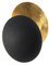 Qazqa - Moderne Wandlampe schwarz mit Gold I Messing - Sunrise I Wohnzimmer I Schlafzimmer - Stahl Rund - LED geeignet G9