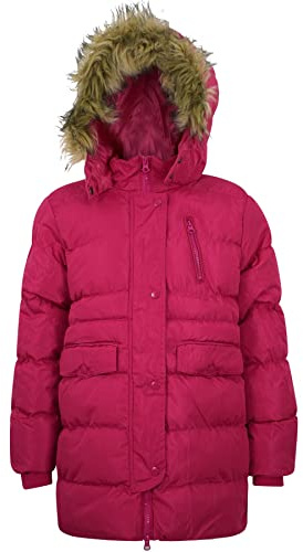 A2Z 4 Kids Girls Boys Jacket Padded Faux Fur Casual School Jacket Bubble Coat Urban Body Warm Winter Windproof Cold Weather Indoor Outdoor Activities Children Age 5-13 Years