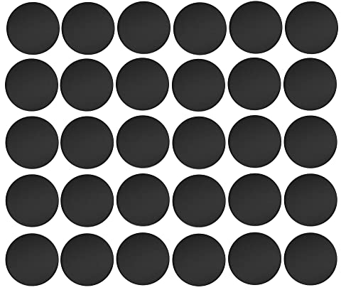 30x Cache vis adhésif autocollant diamètre 20mm bouchon trou meuble table chaise maison, noir