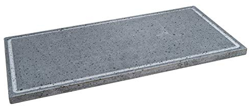 BISTECCHIERA_LAVA GRILL_ Pietra lavica Naturale dell'Etna Antiaderente per FORNO e BARBECUE (XL 60x30x2cm)