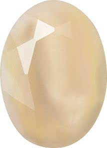 Oval Faceted Pointed Back (Doublets) Crystal Glass Stone 12 mm, Nude 3 Moonshine (04030-70110-K-80100-K-M), Czech Republic (Kristallglas-Strass)