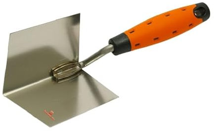 Internal Corner Trowel 90 Plastering Skimflex Inside Angle Trowel Twitcher - Stainless Steel Angles in Plaster & Render | Durable | Ideal for Skimming & Rendering