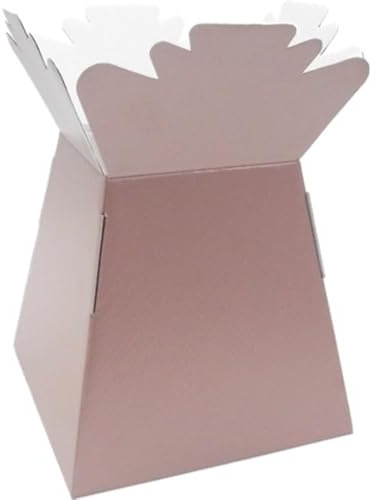 Inerra Florist Boxes Living Vases for Flowers and Bouquet Box Making - Pack of 5 (Rose Gold)