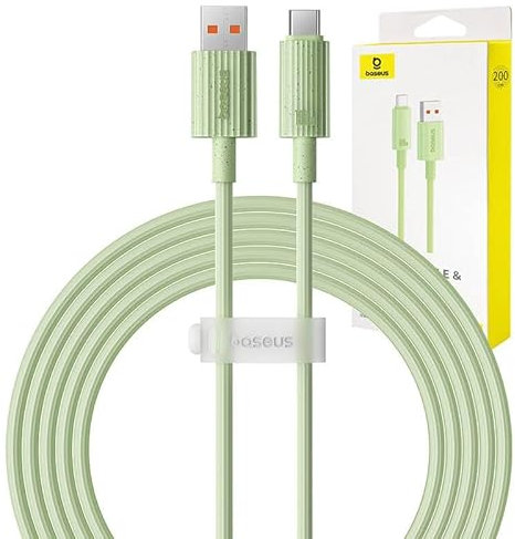 Baseus Câble de Charge Rapide USB vers USB-C Série Habitat 2m 100W - Vert