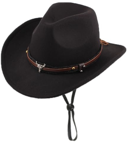 Oaygat cowboyhatt filt fedora hatt, style1 –svart, 1