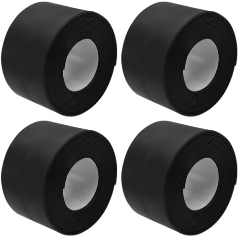 YDHfdc 4 Rollos Cinta Selladora Bañera Autoadhesiva Cinta Selladora Impermeable Rodapies Autoadhesivo para Lavabo, Bañera, Inodoro, Esquinas de Pared (38 mm x 3,2 m)
