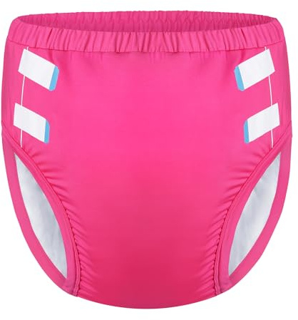 LittleForBig mjuka sidenunderkläder bekväma tvättbara återanvändbara Primary Comfort Cloth träningsbyxor för vuxna Magenta M