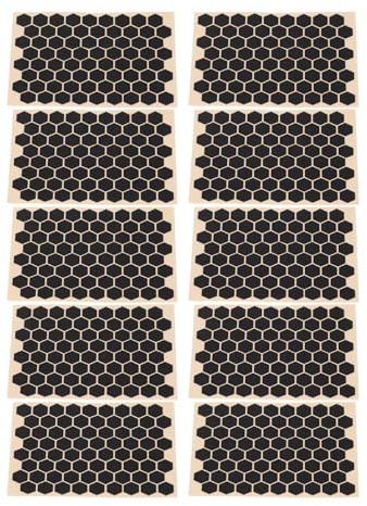 SEAFRONT 10st Grip Decal Sticker, Acrylic Texture Gaming Grip Sticker, Non Slip Mobiltelefonklistermärke med Svettabsorption för Mus, Tangentbord, Ultra Thin Black