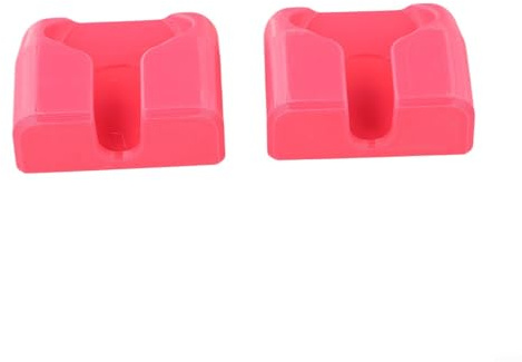 Oniissy Adaptadores de pedal de bicicleta sin clip para pedales, convertir en pedales planos, par de plástico con dentado antideslizante para borde y textura esmerilada, 60 x 60 x 23,5 mm, (rosa)