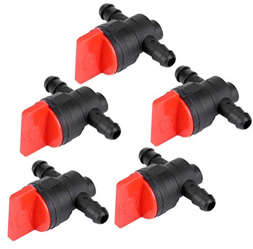 5Pcs 1/4 Fuel Shut Off Valve Fuel Tank Inline Straight Gas Cut Off Valves Petcock Switch Garden Brush Cutter Lawnmower Accessory