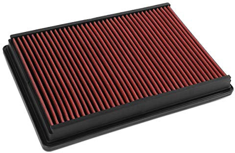 DNA Motoring AFPN-220-RD Clean Air Washable Drop In Panel Air Filter Enhance Engine Performance [Compatible with 02-20 Dodge RAM 1500/02-10 RAM 2500/02-10 RAM 3500/02-10 RAM PICKUP]