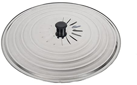 EUROXANTY Tapa para sartenes y ollas | Tapadera Multiusos | Tapadera antisalpicaduras | Tapa con Mango ergonómico | Varios diámetros | Tapa de Metal | 38 cm
