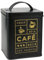 Boite de rangement 1.5L en métal motif café collection BLACK MAT noire