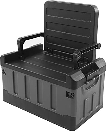 Cocoarm Car Trunk Organizer Chair 2 In 1 Foldable Trunk Container Rv Storage Case, 200Kg Large Capacity Collapsible Car Storage Box Setting Chair Box