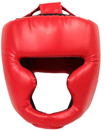 rockible Caschetto da Boxe, Protezione per la Testa Morbida, Attrezzatura per l'allenamento, Casco, Protezione per la Testa per Sparring, Wrestling, Grappling, Bambini Rossi