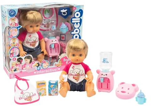 Cicciobello - Breakfast & Pee, Bambola Alta 30 Cm, Beve Dal Bicchiere e Fa Pipì, Include Tanti Accessori Per La Colazione, Gioco Per Bambini e Bambine dai 2 Anni