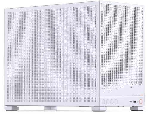 Jonsbo D32 STD Mesh Case PC Bianco | Mini Case per Micro-ATX, compatibile con Back-Connect, forte flusso d'aria, compatto e stiloso per build da gaming