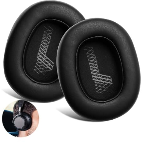 Coussinet Casque pour JBL E65 (E65BTNC), Live 650 (650NC/650BTNC), Live 660 (660NC/660BTNC), Duet NC Mousse à Mémoire Coussin Coussinets d'oreille Remplacement Rapide avec Coussin Faisceau