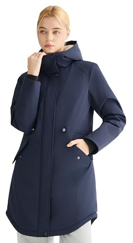 Orolay Winter Coat for Women Long Puffer Parka with Hood Warm Fleece Lined Down Jacket,Navyblue,X-Large