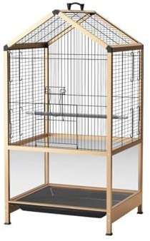 aviary Bird Cage Metal Golden Double Ornamental Suitable for Parrots, Canaries, Lorikeets, Lovebirds and Finches. Large Size
