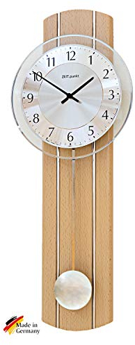 Zeit.Punkt Feldkirch Wanduhr Pendeluhr, Made IN Germany, Buche - 345411