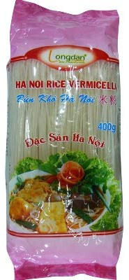 Longdan Hanoi Rice Vermicelli 1.5mm 400g (Pack of 2)