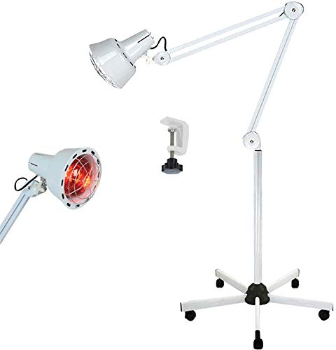 Beltom® Lampada termica a raggi infrarossi con stativo 5 piedi e morsetto da tavolo - Potenza regolabile fino a 275 w - Terapia calore sollievo infiammazioni per fisioterapia saloni di bellezza sport