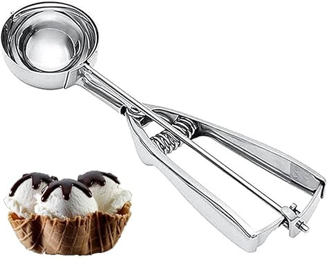 Medium Cookie Scoop, 2.8 Tbsp/42ml/1.4oz, 2/4.5cm Ball, 18/8 Stainless Steel, Double Polished, Ice Cream Scoop, Dough Scoop Cake Scoop Melon Balls.