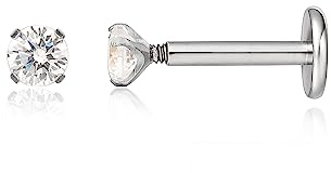 Limerencia 18G Tragus Piercing Titanio, 2 Piezas Médico Labio Piercing Labret Enchufe Hipoalergénico Hélice Perforación Del Oído para El Ombligo Lengua Ceja Labio Tabique Nariz Perforación Del Oído.