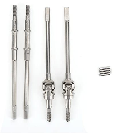 Ejes Axial Scx10 II Ejes de Eje Trasero Delantero Plata Eje de Transmisión Ajustes para Axial Scx10 II 90046 90047 RC Modelo de Coche