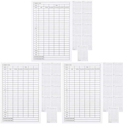 NUOBESTY 30 Stk Golf-scorecard Scorecard-disc-karten Golfbahnzubehör Partiturpapier Für Aufzeichnungen Golf Scorekarten Wertungslisten Weiß Draussen Bewertungsbogen Beschichtetes Papier