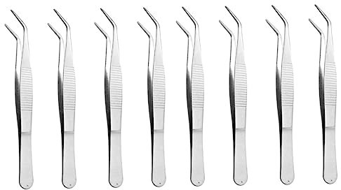 SAFIGLE 2 Sets 4 Cm Pinzetten-set Aus Edelstahl – Statische Nicht Magnetische Farbe für Elektronikreparatur und Schmuckherstellung 4 Stück