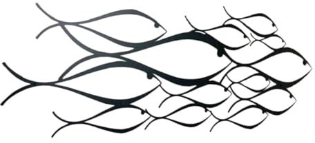 Alipis Decorazione Da Parete Metallo Forma Di Pesci Ornamento Artistico Ferro Per Casa E Ufficio