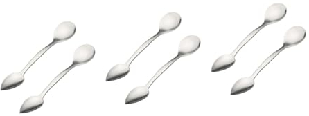 Cabilock 6 Stk Edelstahllöffel Grapefruit-löffel Grabschaufel Grapefruitlöffel Aus Edelstahl Rostfreier Stahl Schaber