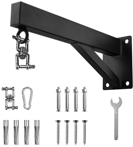 JUOIFIP Support mural pour sac de frappe, Support mural pour sac de boxe Support lourd Support pour fixation murale de 220 kg Support de rotation silencieuse pour entraînement de boxe à domicile en