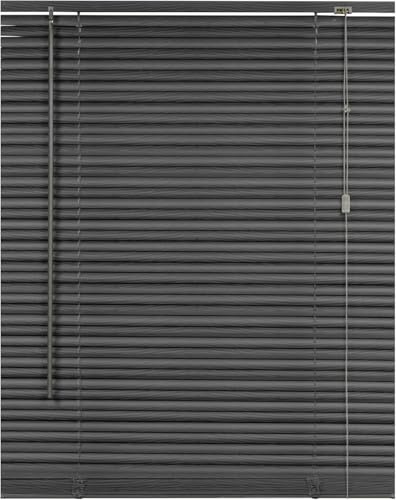 REHAN & CO Custom Made to Measure PVC Venetian Blinds 25mm Thin Slats Shutter Blinds Window Treatments Child Safe Home Office Windows Blind (Grey Embossed, 75W x 150H cm)