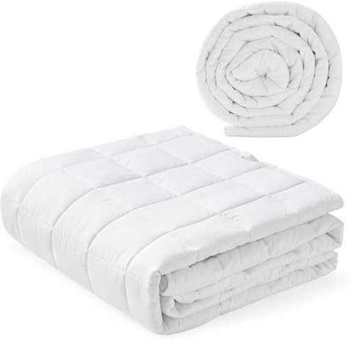 Autsel Gewichtsdecke für Erwachsene für tiefen Schlaf, Weighted Blanket aus 100% Baumwolle, Schwere Decke, Anti Stress Therapiedecke, Entspannungsdecke, 9kg 155x220cm