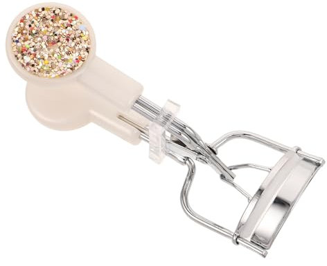 VICASKY Piegaciglia Glitter Con Ricambi Facile Da Usare Viaggio Senza Pizzicare Per Donne Design Oro