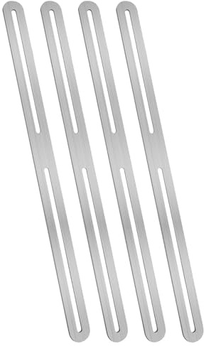 Lot de 4 supports multi-usages en acier inoxydable pour clôture de boîte aux lettres pour installation extérieure sécurisée et réparation de meubles