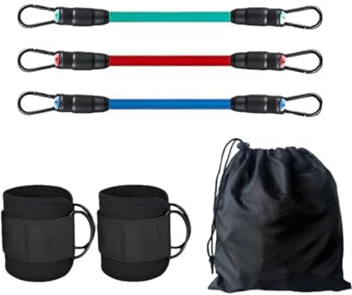 RCGOFOLLOW Bandas de tobillo, puños para contragolpes, entrenamiento de glúteos y cadera, bandas elásticas de resistencia para fortalecer glúteos y piernas, resistencia de