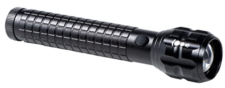 MAUL LED-Taschenlampe MAULkronos M – outdoor-taugliche mittelgroße LED Taschenlampe für die professionelle Anwendung – helle Taschenlampe mit langer Leuchtdauer und Spritzwasserschutz (IPX4) – schwarz