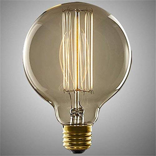 Ampoule LED rétro globe E27 Edison G125 8 W intensité variable verre ambré blanc chaud 2 700 K filament vintage – 800 lumens ampoule décorative à vis
