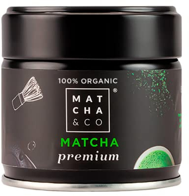 Matcha & CO Té Matcha Premium 100% Ecológico, Grado Premium Ceremonial, en Polvo Orgánico de Japón, 100% Natural, Té Verde, 30 Gramos - Matcha & CO