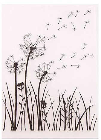 LZBRDY 4.1 by 5.8 Inches Dandelion Flower Grass Dragonfly Plastic Embossing Folders for Scrapbooking Card Making Christmas Folders