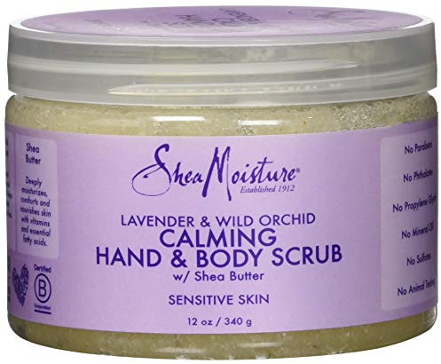 Shea Moisture Lavender & Wild Orchid Calming Hand & Body Scrub, 12 Ounce