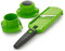 Börner Multi Dicer & Julienne Gemüseschneider • Gemüsehobel mit 2 Schnittarten • Julienne Schneider für Würfel & Streifen • Für Obst & Gemüse • Küchenhobel Set • Farbe: Grün