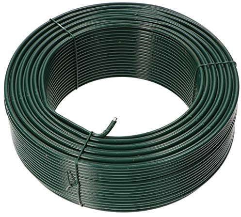 KOTARBAU® Rollo de Alambre de Acero plastificado con Acabado en Verde, Ø 3,80 mm - 100 m, Alambre de Atar Flexible para floristería o jardín, para Plantas trepadoras y hortalizas, Bricolaje